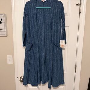 LuLaRoe Blue Open-Front Cardigan XSmall